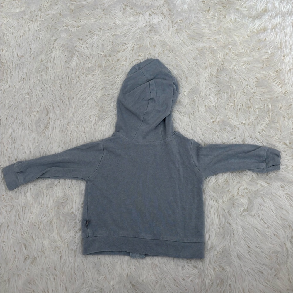 Kyte Baby Bamboo Jersey Hooded Jacket in Fog - Picture 3 of 4